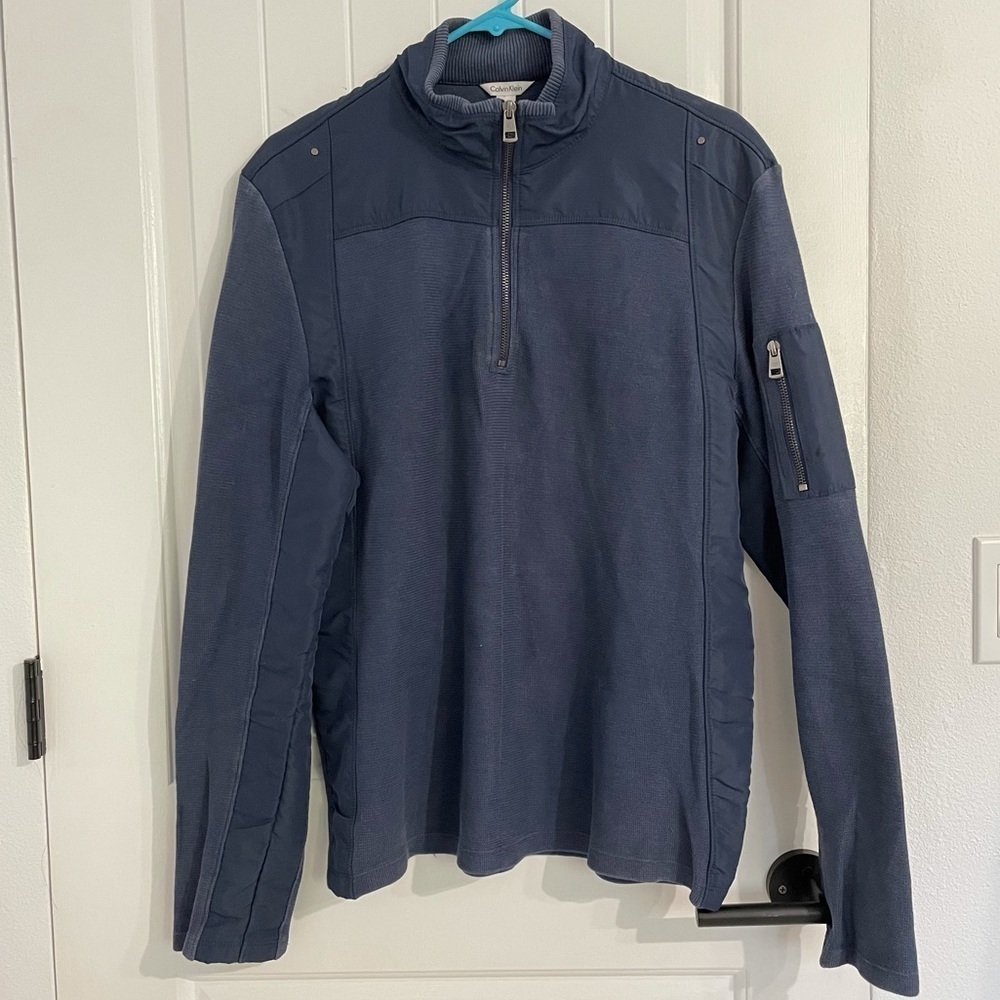 Men’s Calvin Klein Blue Half-Zip Pullover Sweater